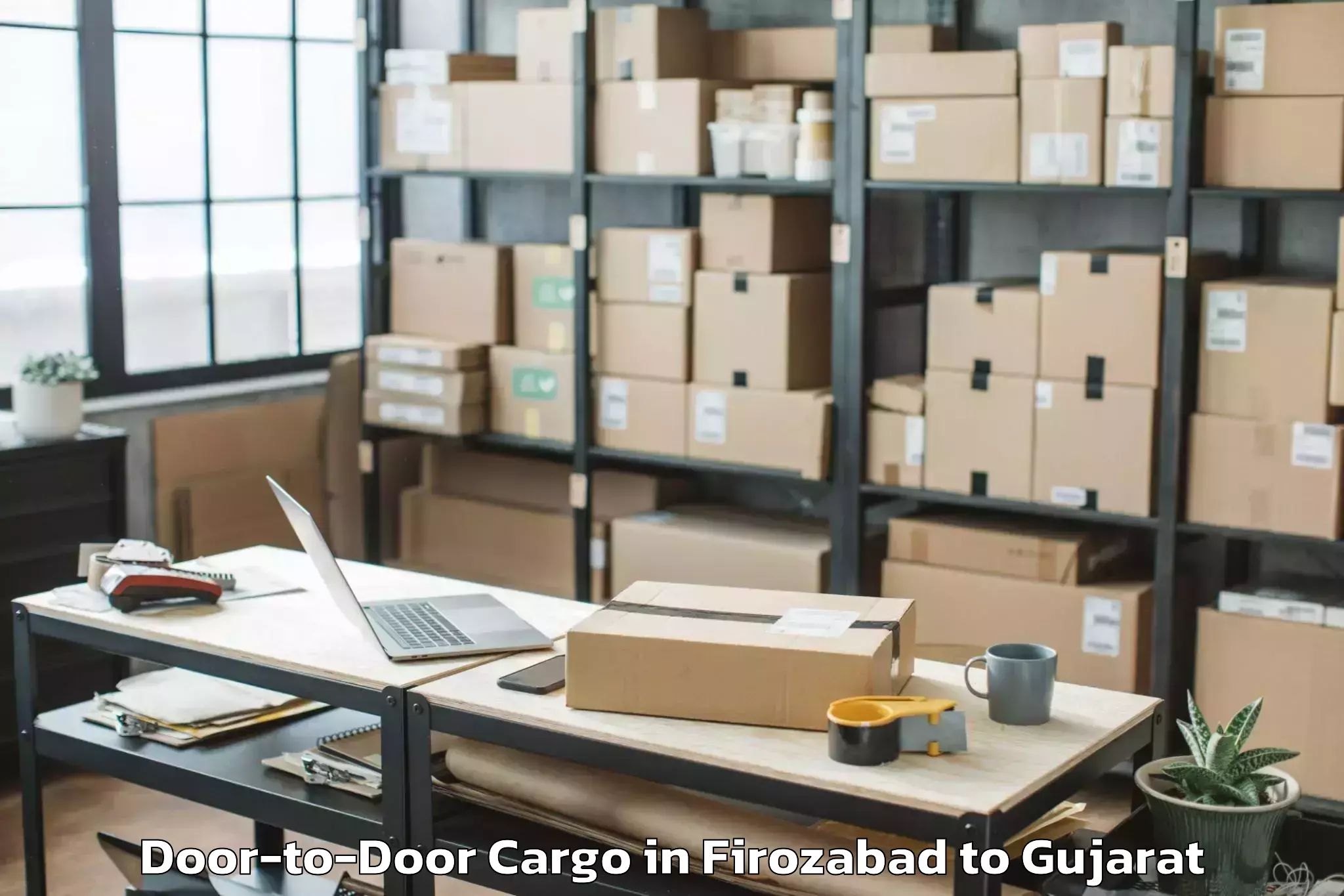 Reliable Firozabad to Una Gir Somnath Door To Door Cargo